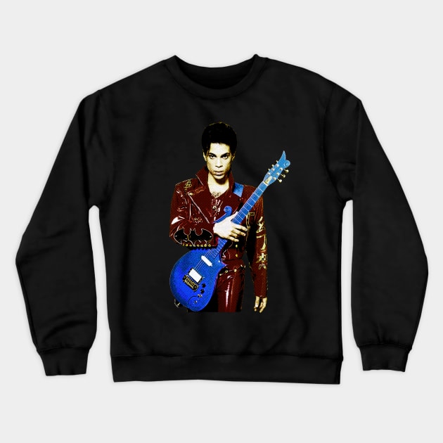 Prince Retro Style - Musical Legend Tribute Crewneck Sweatshirt by Mr.FansArt